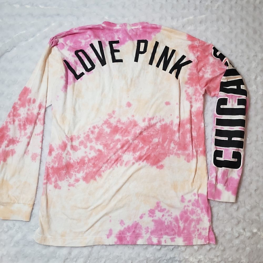 Victorias Secret PINK tie dye size medium long sleeve Chicago top - Picture 7 of 7